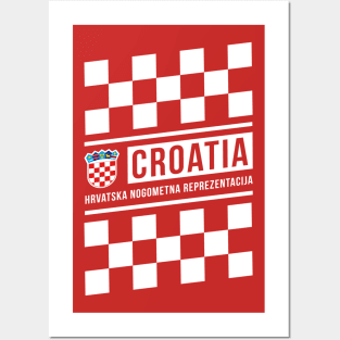 Croatia National Team Checkered Home Jersey Style Posters and Art